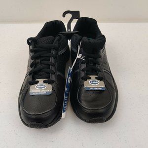 DR SCHOLLS WOMEN SIZE 5W LADIES  Genuine Leather Aspire/ Black  GEL CUSHION
